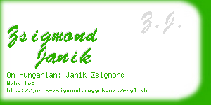 zsigmond janik business card